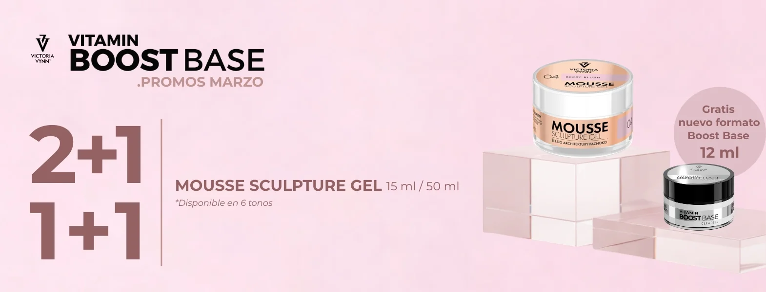 promo geles mousse gel y gratis boost base